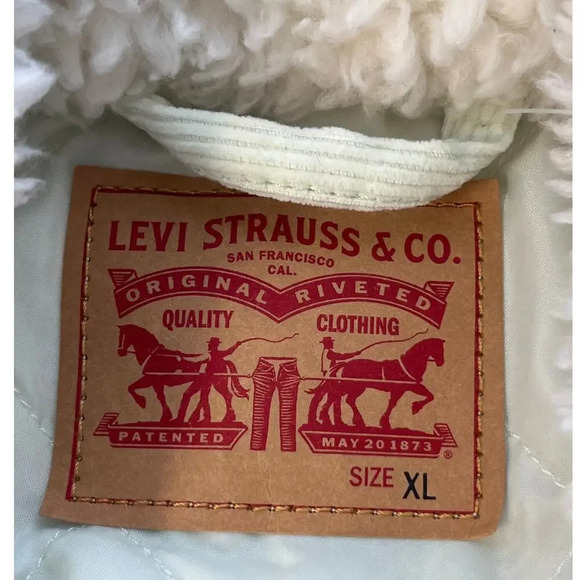 Levis Strauss & Co. Womens XL Light Green Baby Baggy Cropped Trucker Jacket NEW - Picture 3 of 10